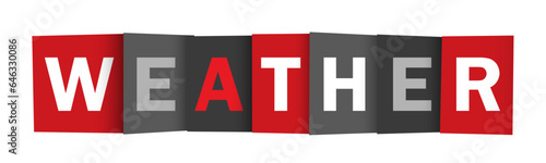WEATHER red and gray vector web button