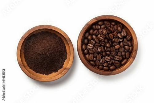 Coffee beans ground. Generate Ai