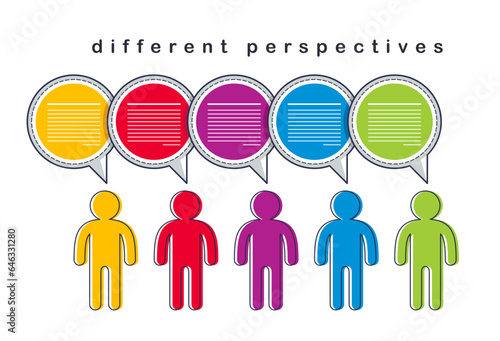 Public opinion concept crowd of people talking speech bubble vector concept design, social poll.