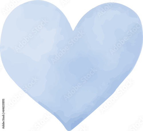 Blue heart Nursery birthday boy Kids party illustration