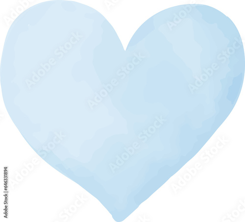 Blue heart Nursery birthday boy Kids party illustration