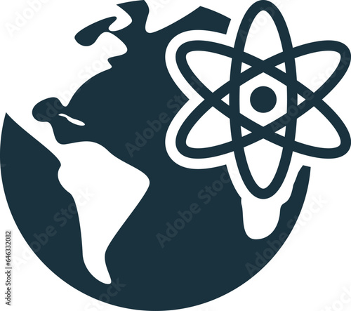 Geophysical icon. Monochrome simple sign from engineering collection. Geophysical icon for logo, templates, web design and infographics.
