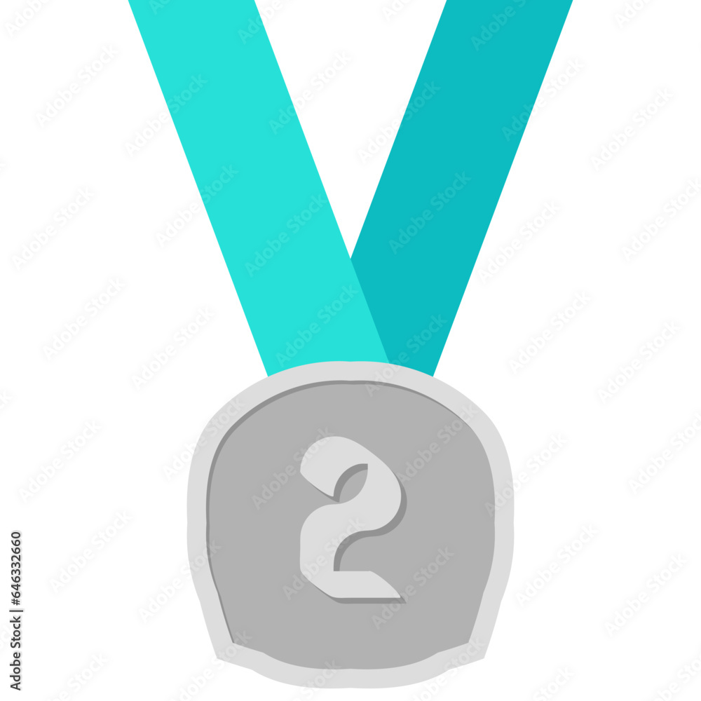 Second Place Silver Medal Green Ribbon Basic Shape
Second Place Silver Medal Green Ribbon Basic Shape