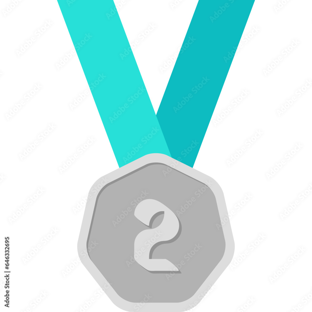 Second Place Silver Medal Green Ribbon Basic Shape
Second Place Silver Medal Green Ribbon Basic Shape