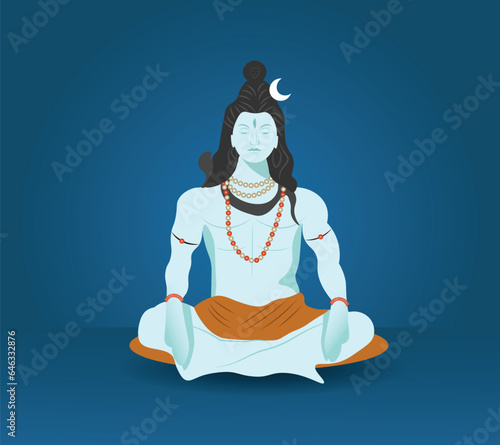 Lord Shiva Vector illustration for Indian festival 