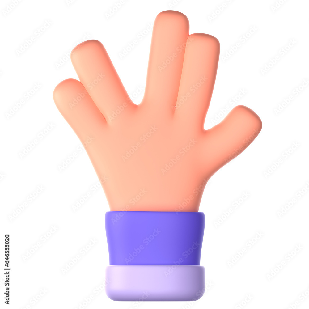 weird hand gesture 3d icon weird hand gesture 3d icon
