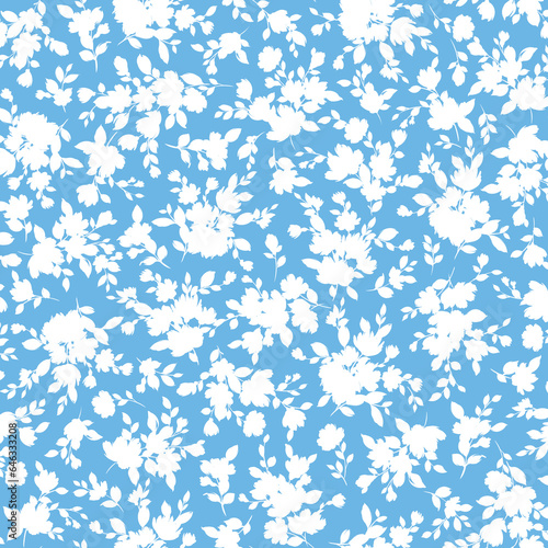 Beautiful floral pattern perfect for textile design, © daicokuebisu