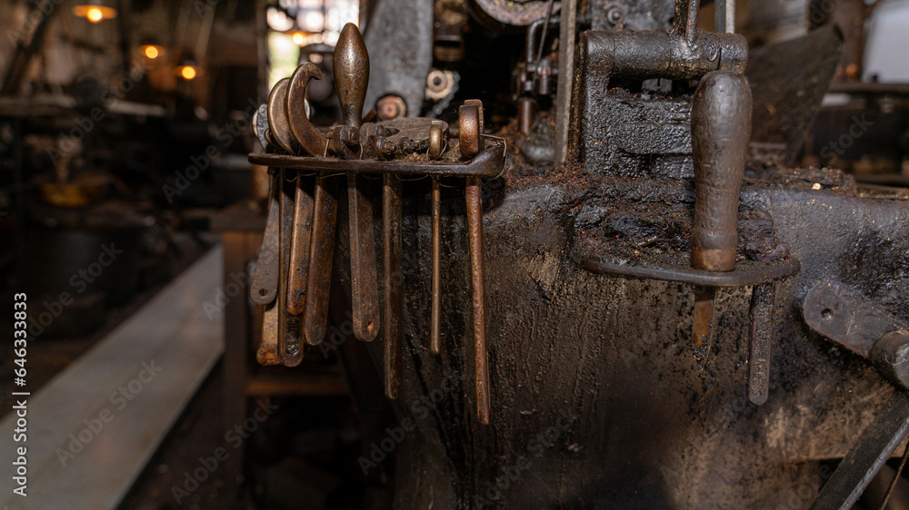 old rusty lock on the door