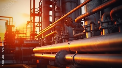 Pipelines in oil industry plants
