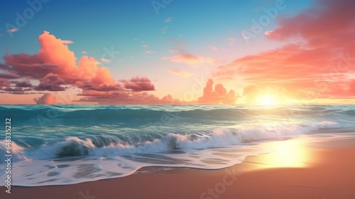 Sunset on the beach © Zain Graphics