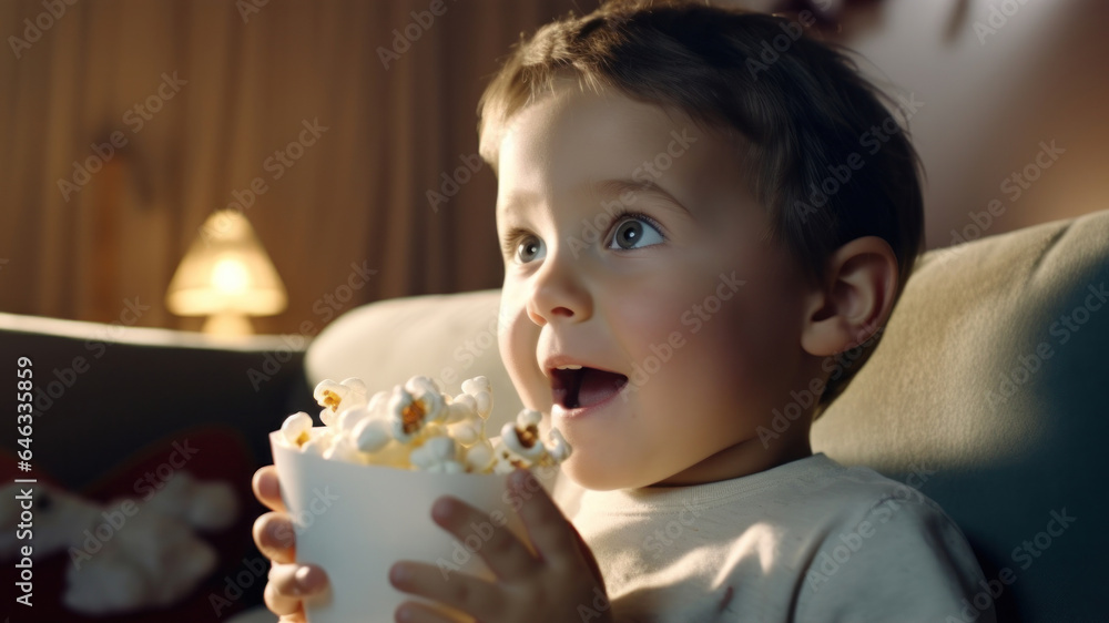 Laugh-Out-Loud Cinema Day: Funny Kid, Popcorn, and Cartoon Entertainment. Laugh-Out-Loud Cinema Day: Funny Kid, Popcorn, and Cartoon Entertainment.