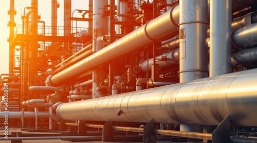 Pipelines in oil industry plants
