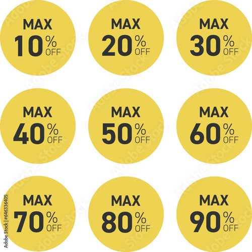 MAX  セール（値引き）　ラベル　セット