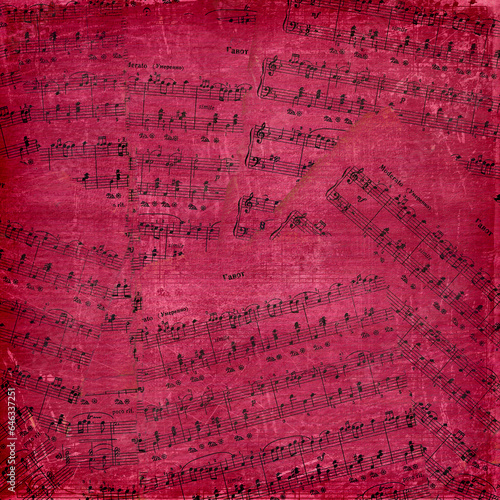 Abstract background with the music notes