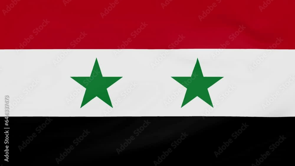 Syria flag waving animated background Syria flag waving animated background