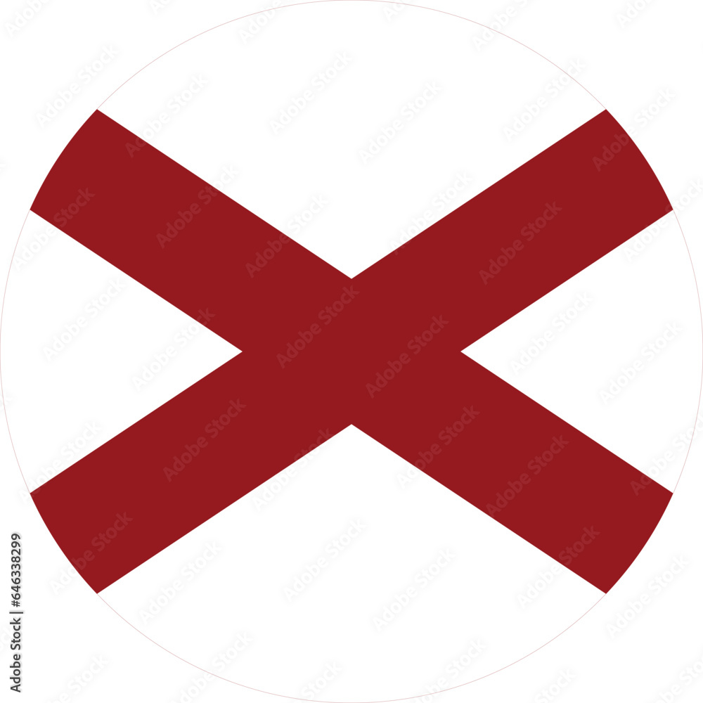 Circle badge flag of US federal state of Alabama Circle badge flag of US federal state of Alabama