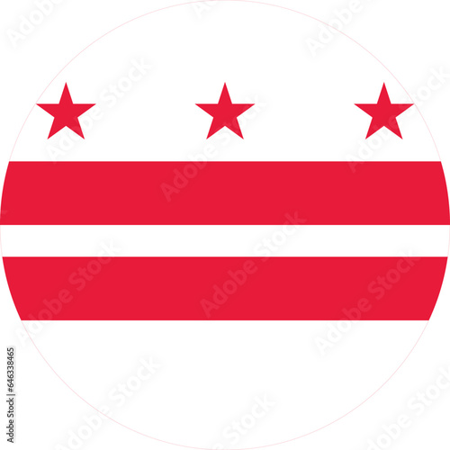 Circle badge flag of District of Columbia