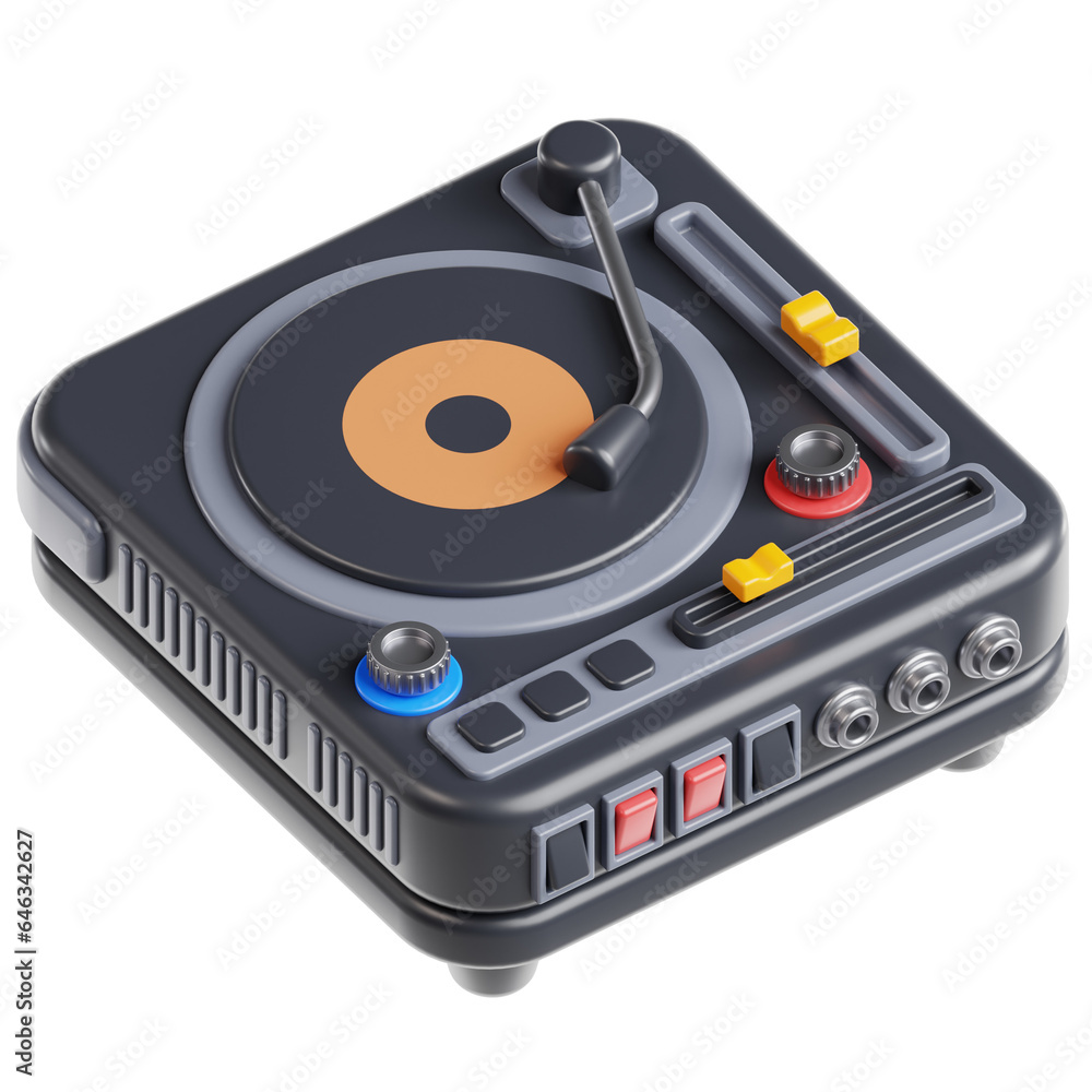 Fototapeta premium vinyl player 3d icon design