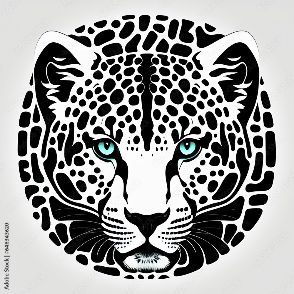 Jaguar Head in black and white Jaguar Head in black and white
