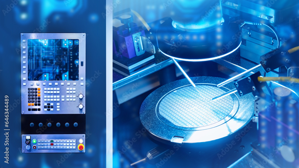 Semiconductor production. Microprocessor testing. PCB manufacturing