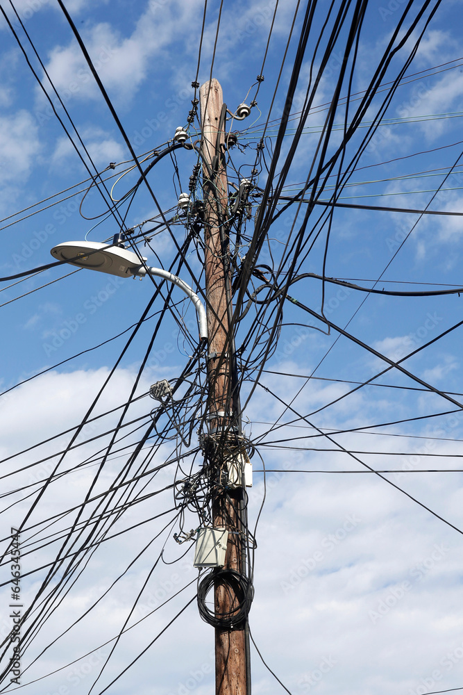 Electric wiring in Prizren, Kosovo. Electric wiring in Prizren, Kosovo.