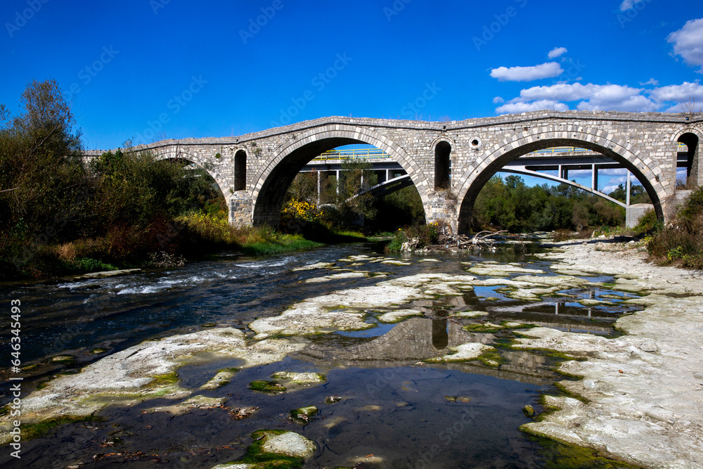 Fototapeta premium Old stone bridge near Gjakove, Kosovo.