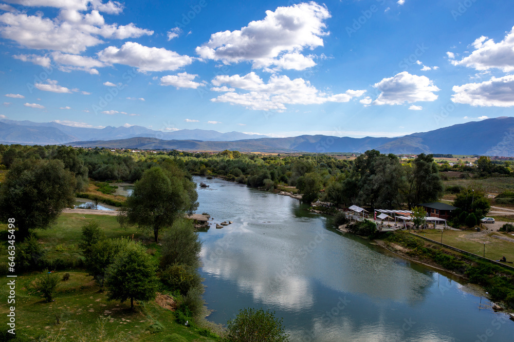 Drini river near Gjakove, Kosovo.