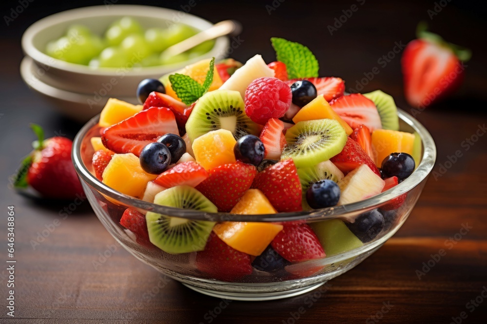 Fruit salad combination bowl. Generate Ai Fruit salad combination bowl. Generate Ai