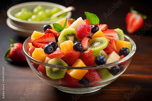 Fruit salad combination bowl. Generate Ai