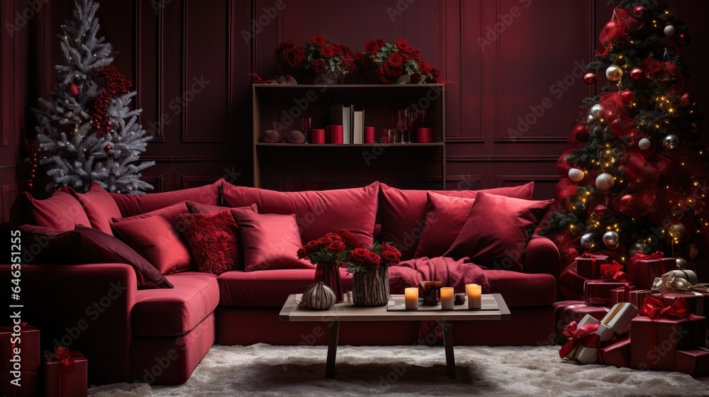 Amazing Interior Design of a Living Room with X-Mas Decorations. Amazing Interior Design of a Living Room with X-Mas Decorations.