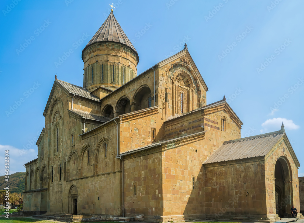 The cathedral in Mtskheta from a frog perspective. The cathedral in Mtskheta from a frog perspective.