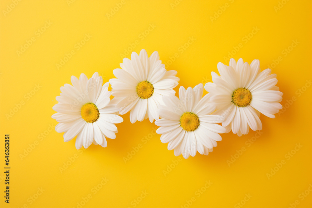 Obraz premium Yellow orange plant nature leaf isolated floral flower colorful close-up daisy