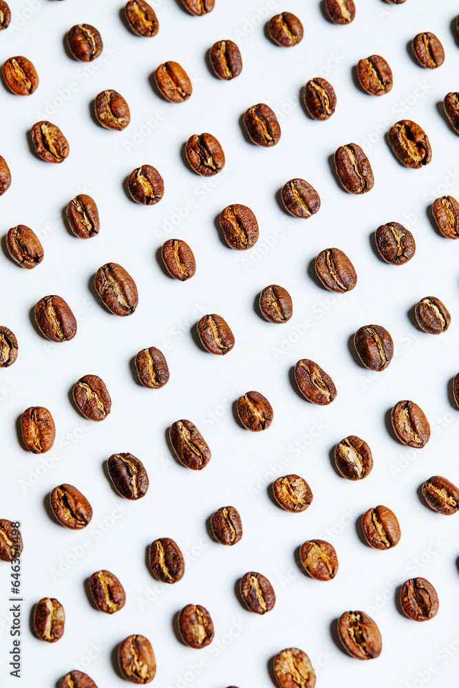 Coffee beans on white background - stock photo Coffee beans on white background - stock photo
