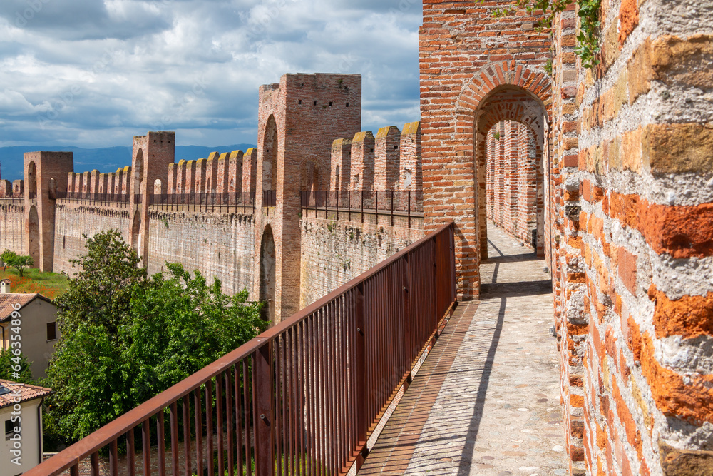 Obraz premium The patrol walkway of the medieval walls of Cittadella 