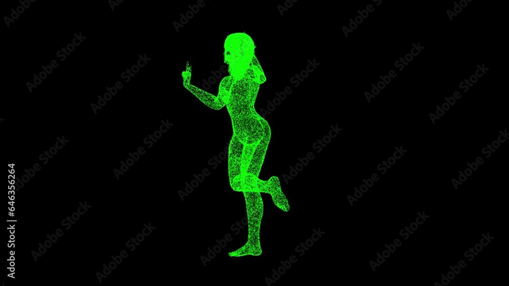 3D Sexy girl in a playful pose rotates on black background. Fun and sexy concept. The girl shows Victory sign. Business advertising backdrop. For title, text, presentation. 3d animation 60 FPS 3D Sexy girl in a playful pose rotates on black background. Fun and sexy concept. The girl shows Victory sign. Business advertising backdrop. For title, text, presentation. 3d animation 60 FPS