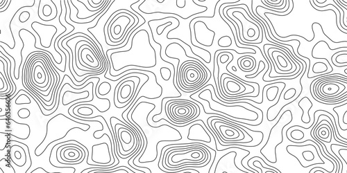 Abstract Retro topographic map. abstract Line topography map design background .Modern design with White background with topographic wavy pattern design. Contour maps. Vector illustration.