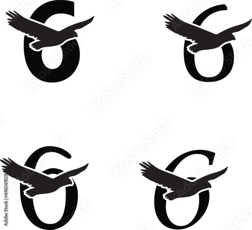 Initials Logo Design Alphabet Letter I Eagle Logo Design Concept