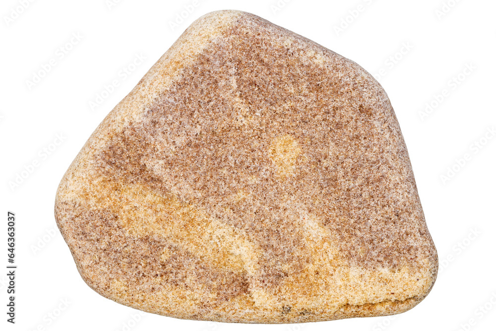 Top view of single yellow pebble Top view of single yellow pebble