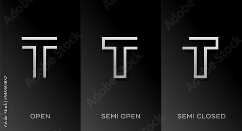 Set of letter T logo icon design template elements