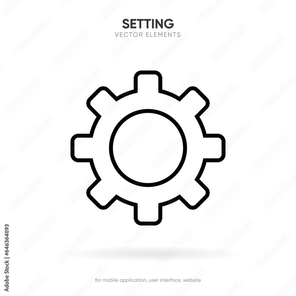 Setting icon vector. Tools, cog, gear sign isolated on white background. Help options account concept. Trendy Flat style for graphic design. Icons for adjustment, gauge, tune, test. Setting icon vector. Tools, cog, gear sign isolated on white background. Help options account concept. Trendy Flat style for graphic design. Icons for adjustment, gauge, tune, test.