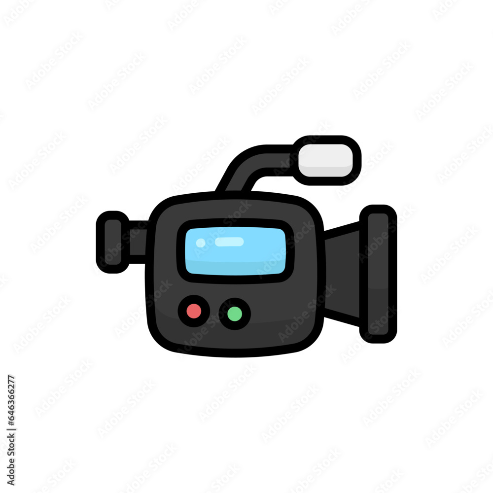 Video Camera Cartoon Vector Icon Illustration. Technology Icon Concept Isolated Premium Vector. Flat Cartoon Style Video Camera Cartoon Vector Icon Illustration. Technology Icon Concept Isolated Premium Vector. Flat Cartoon Style