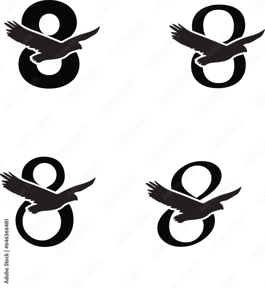 Initials Logo Design Alphabet Letter I Eagle Logo Design Concept Initials Logo Design Alphabet Letter I Eagle Logo Design Concept