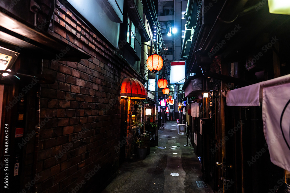 Nonbei Yokocho, a back-alley drinking district in Shibuya, Tokyo, where the streets of the past still remain.