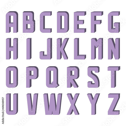 English alphabet fonts on a white background