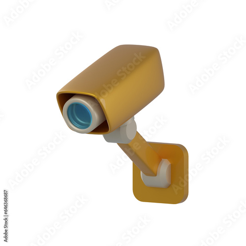 3D Security Camera Illustration