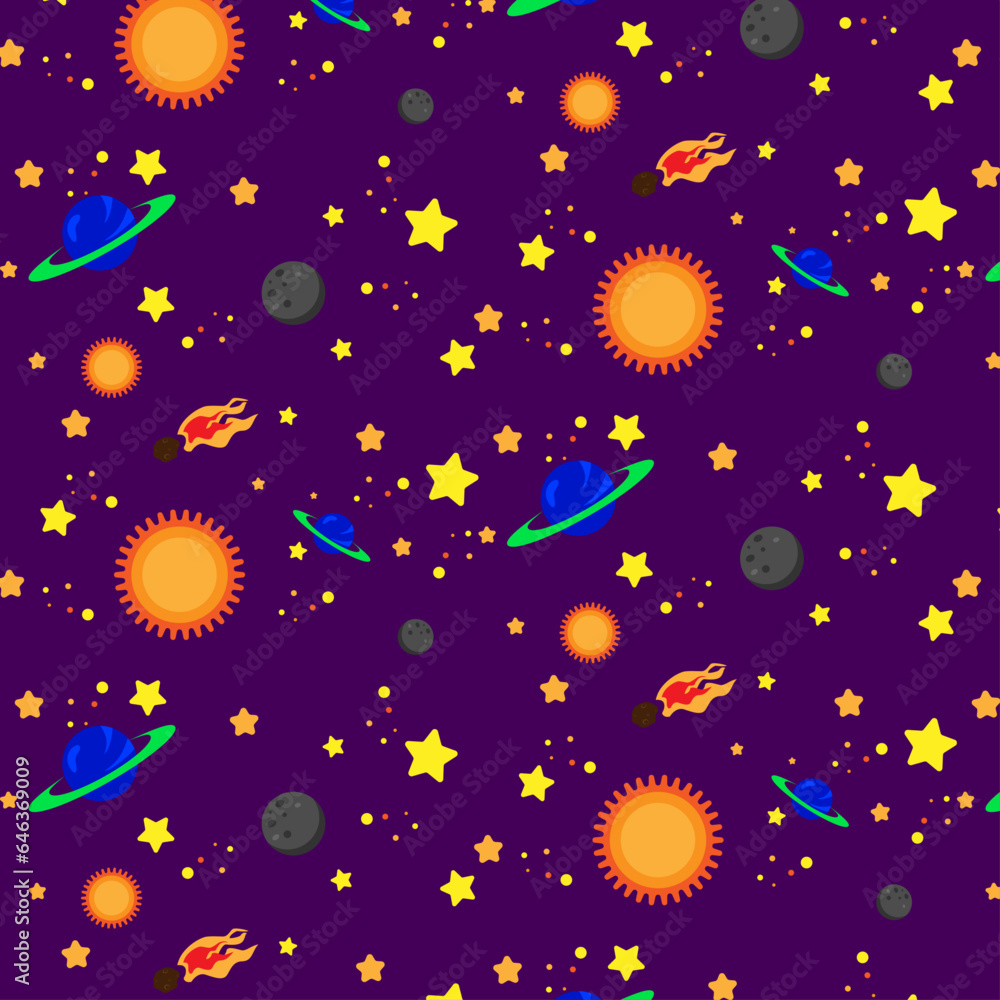 Space pattern - Dark purple background
Pattern for a real astronaut. planets, stars and even asteroids. Everything to develop the imagination of a little star lord. Space pattern - Dark purple background
Pattern for a real astronaut. planets, stars and even asteroids. Everything to develop the imagination of a little star lord.