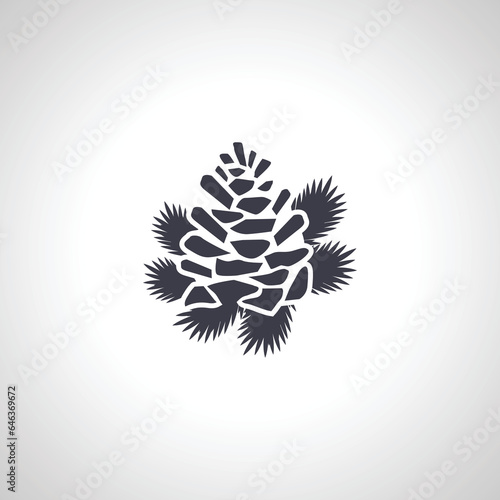 Pinecone isolated icon on white background