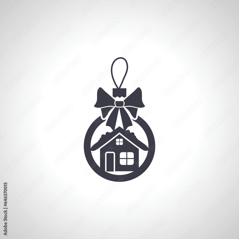 christmas tree toy ball isolated icon on white background christmas tree toy ball isolated icon on white background
