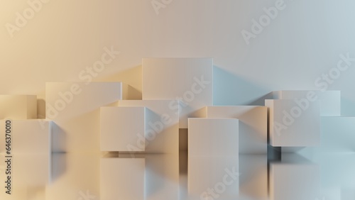 Abstract 3d cubes background.  3d rendering