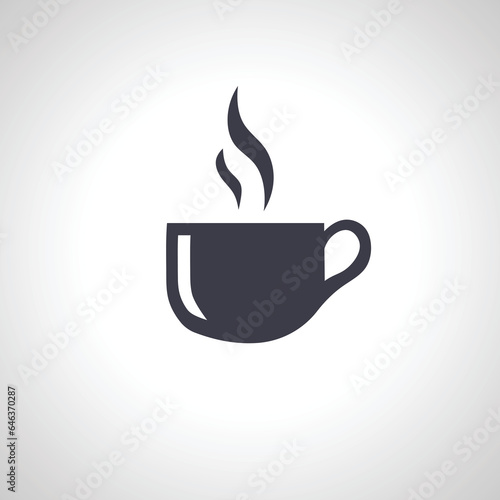 Coffee cup icon. hot drink isolated icon on white background